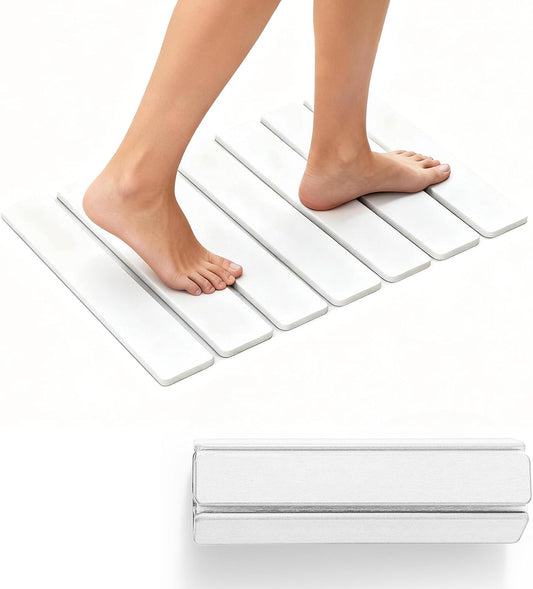 Alfombrilla de baño de diatomita - Secado rápido, antideslizante, absorbente y plegable para baño y cocina - Alfombrilla de Piedra
